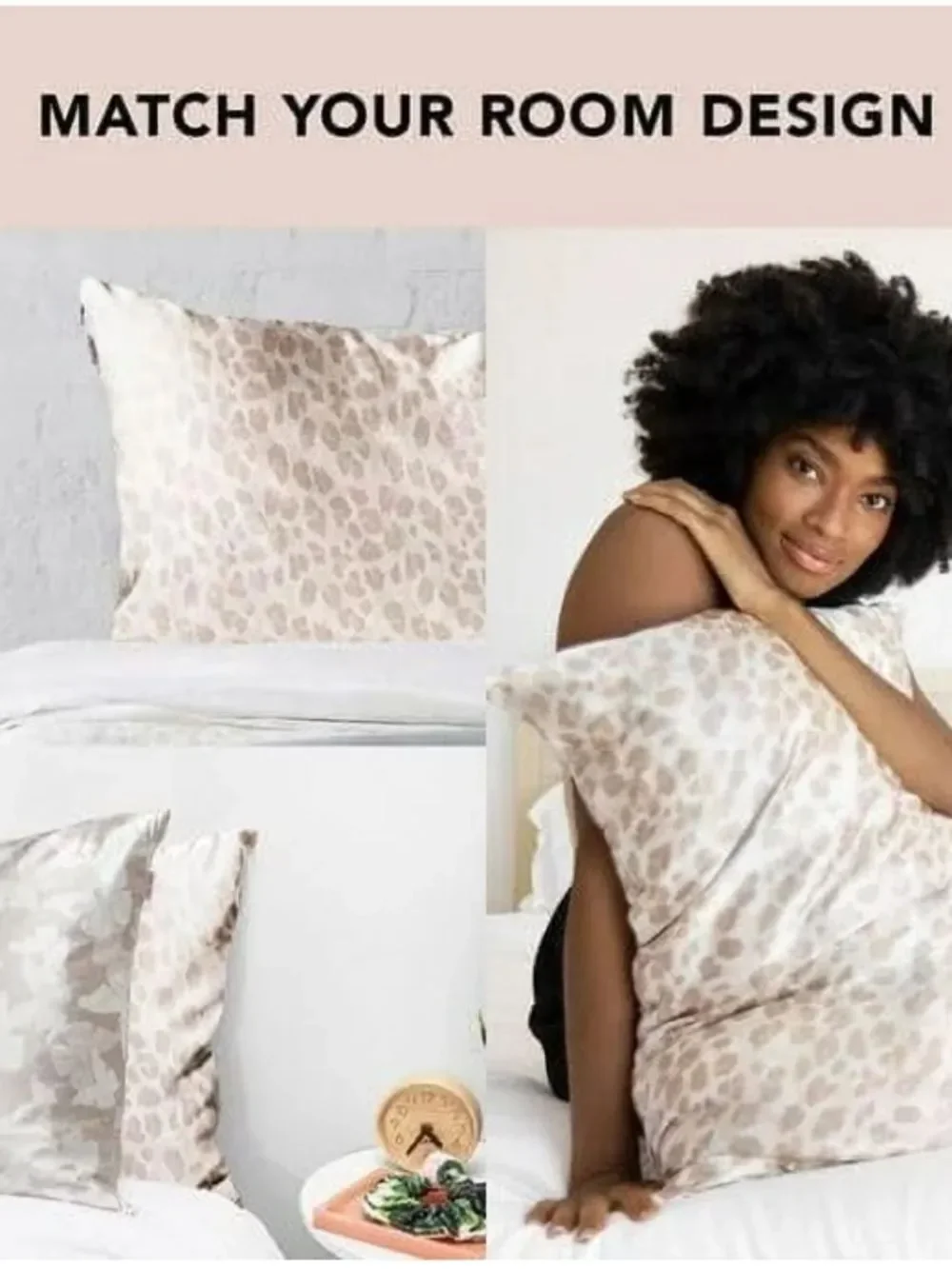 Kitsch Satin Pillowcase, Leopard, Standard, 1 Count, NWT Box has damage